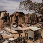 Burnt homes after deadly attack in Woro, Kwara State